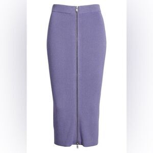 open edit | RIB ZIP FRONT SWEATER KNIT SKIRT